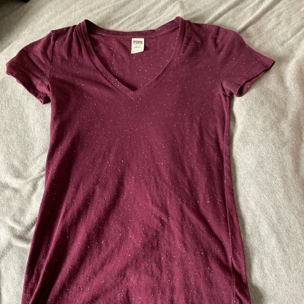 PINK burgundy tee